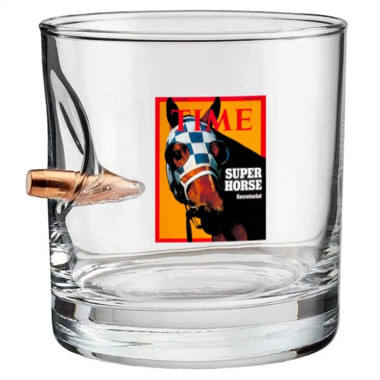 Discover Secretariat Time Magazine Cover 1973 Bullet Whiskey Glasses