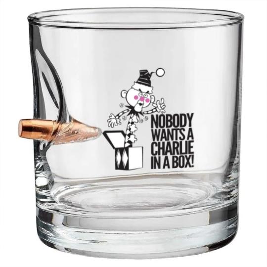 Discover Nobody wants a Charlie in a box - Rudolph The Red Nosed Reindeer - Bullet Whiskey Glasses