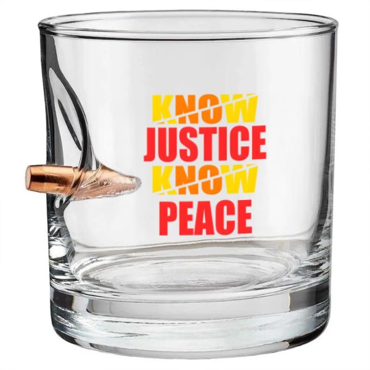 Discover "Social Justice No Justice No Peace" Bullet Whiskey Glasses design Bullet Whiskey Glasses