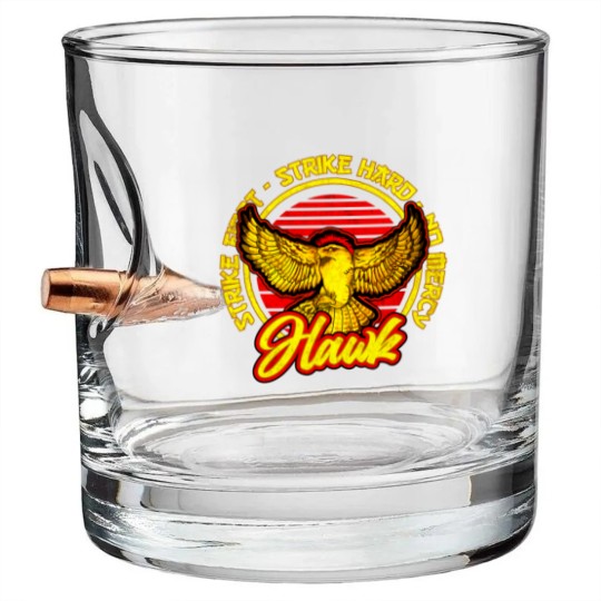 Discover Cobra Kai Hawk | Dojo student karate gift idea Bullet Whiskey Glasses
