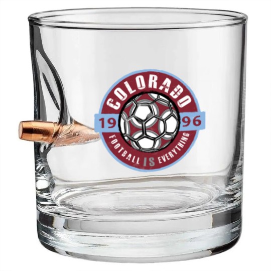 Discover Football Is Everything - Colorado Vintage - Colorado Rapids - Bullet Whiskey Glasses