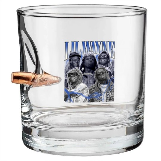 Discover Lil Wayne Vintage Bullet Whiskey Glasses, Hip hop RnB Rap Unisex Bullet Whiskey Glasses