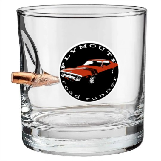 Discover 1972 Plymouth Road Runner Hardtop Bullet Whiskey Glasses