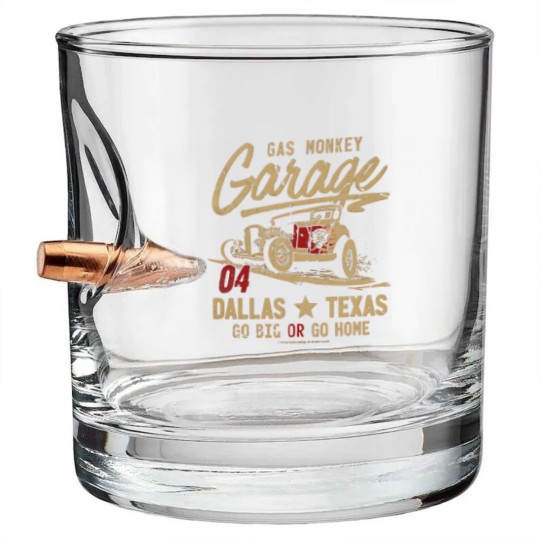 Discover Gas Monkey Garage Vintage Hot Rod Bullet Whiskey Glasses Bullet Whiskey Glasses
