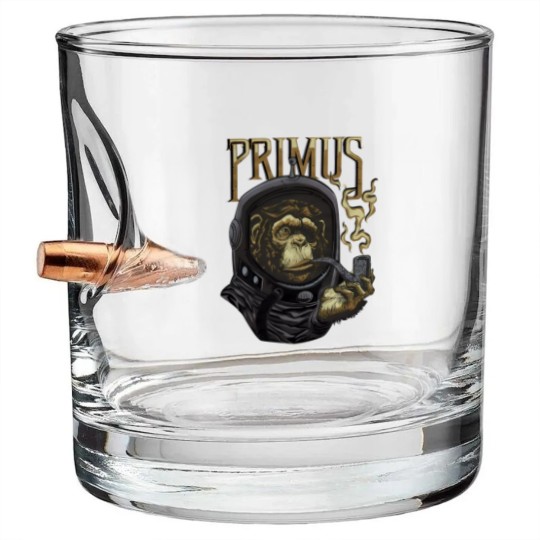 Discover Primus Monkey Metal Rock Band Vox Vintage Bullet Whiskey Glasses
