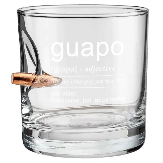 Discover El Guapo Bullet Whiskey Glasses | Spanish Bullet Whiskey Glasses for Men Spanish Gifts