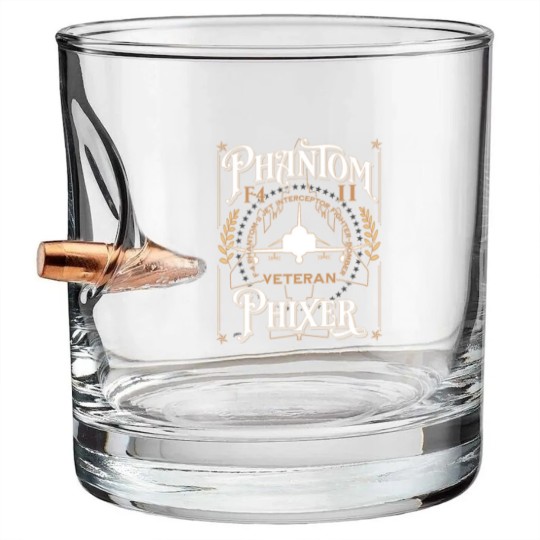 Discover Phantom Phixer F-4 Phantom II Aircraft Maintainer Bullet Whiskey Glasses
