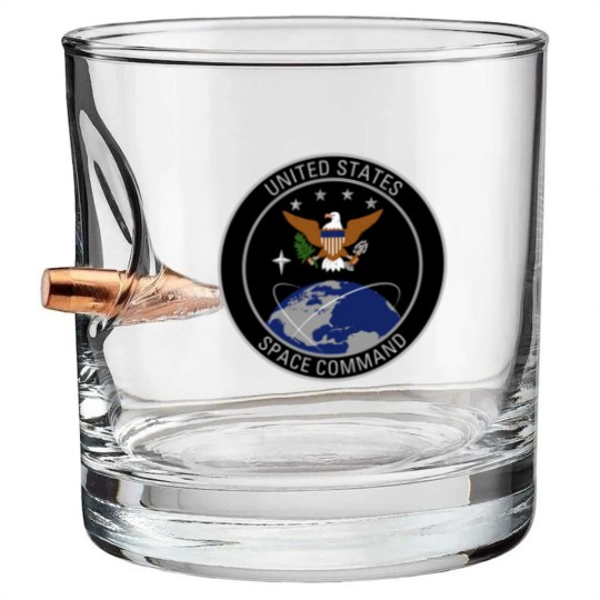 Discover United States Space Command Shield Bullet Whiskey Glasses