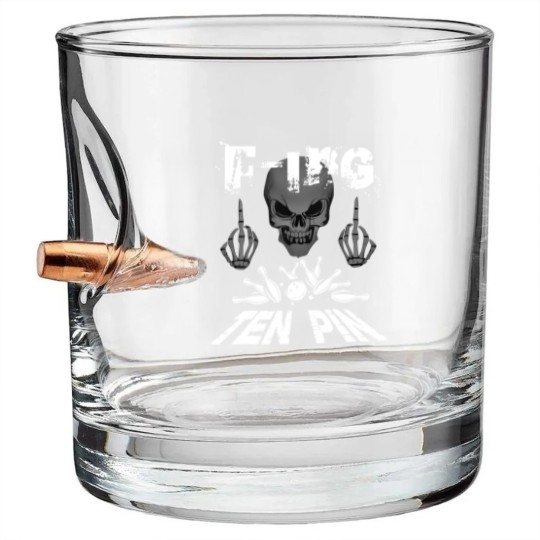 Discover Funny F-ing Ten Pin Bowling Sports Bullet Whiskey Glasses