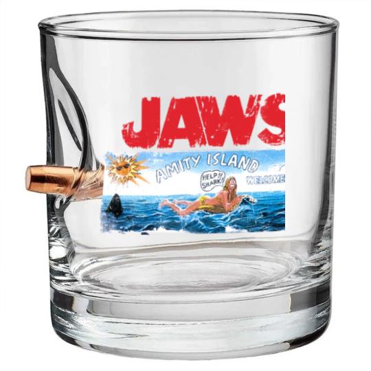 Discover Jaws Amity Island Movie Bullet Whiskey Glasses