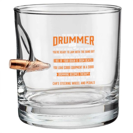 Discover You Know You Are A Drummer - Band Lover Percussion Bullet Whiskey Glasses