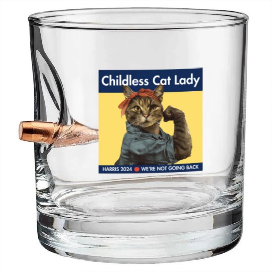 Discover Childless Cat Lady - kamala 2024 - Childless Cat Lady - Bullet Whiskey Glasses