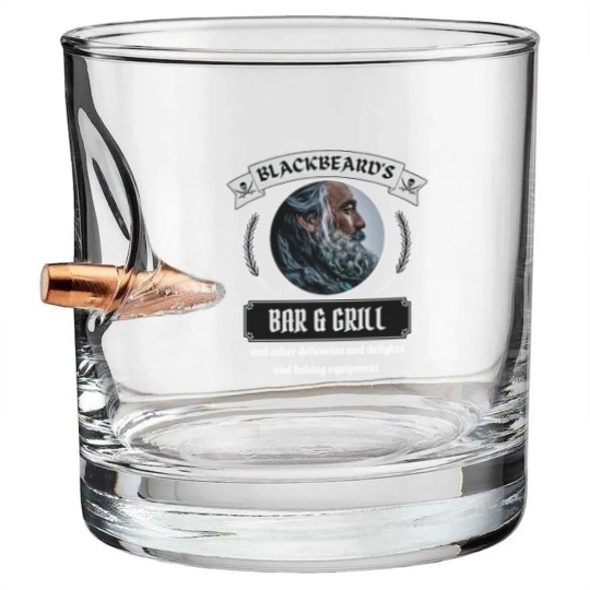 Discover Blackbeard's Bar and Grill Bullet Whiskey Glasses/Our Flag Means Death