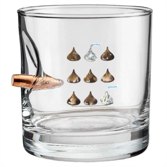 Discover Hersheys Kisses Multiple Grid Design Bullet Whiskey Glasses