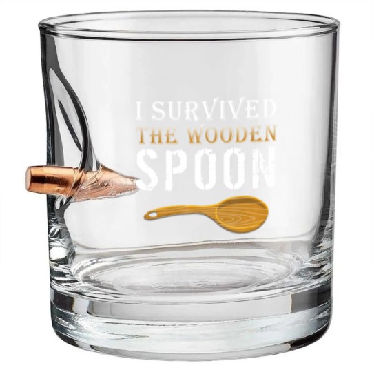 Discover Survivor Bullet Whiskey Glasses I Survived The Wooden Spoon
