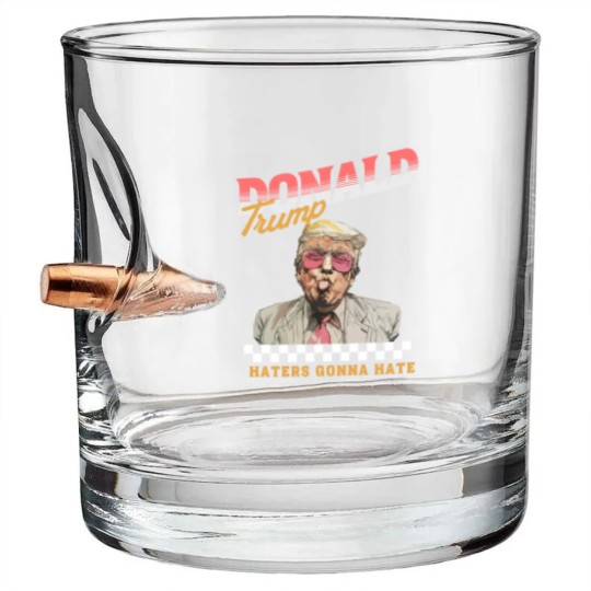 Discover Donald Trump Haters Gonna Hate Bullet Whiskey Glasses, Trump 2024 Bullet Whiskey Glasses
