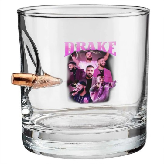 Discover Limited Rapper DRAKE Bullet Whiskey Glasses, DRIZZY Champagne PAPI Bullet Whiskey Glasses