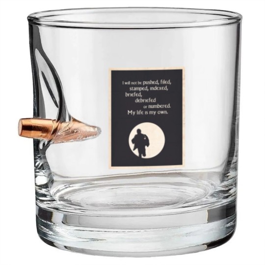 Discover TV Quote - The Prisoner Bullet Whiskey Glasses