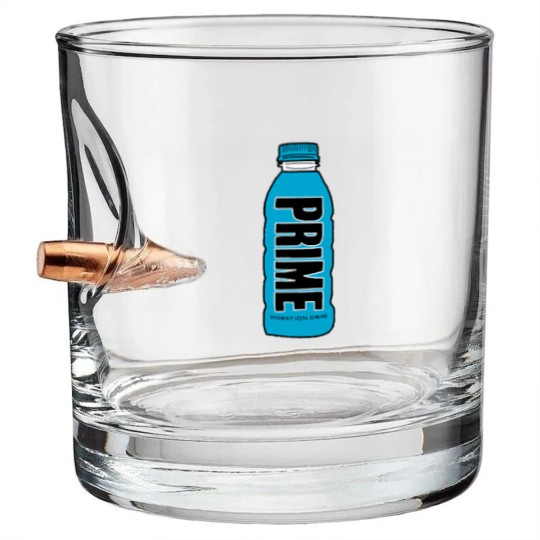 Discover KSI and Logan Paul Prime Hydration Drink blue raspberry Active Bullet Whiskey Glasses