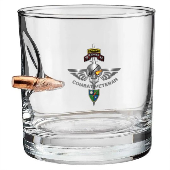 Discover 75th Ranger Regiment Combat Veteran Bullet Whiskey Glasses