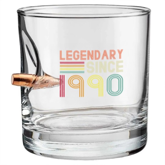 Discover Legendary since 1990 30 years Bullet Whiskey Glasses