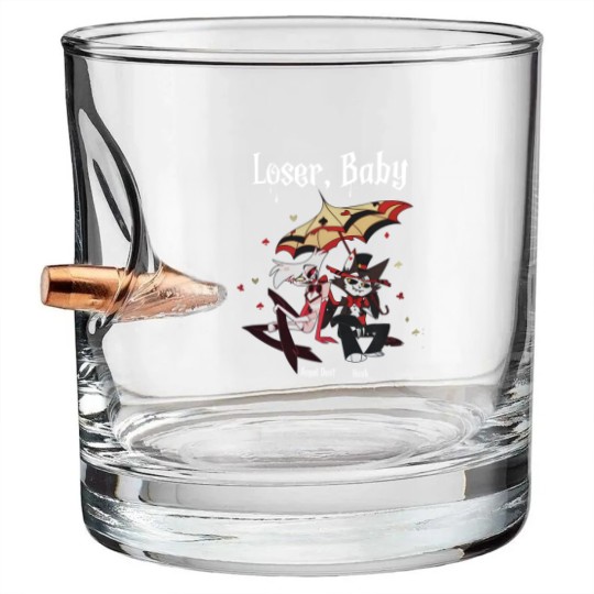 Discover Loser Baby Bullet Whiskey Glasses, Angel Dust & Husk Bullet Whiskey Glasses, Angel Dust Hazbin Hotel