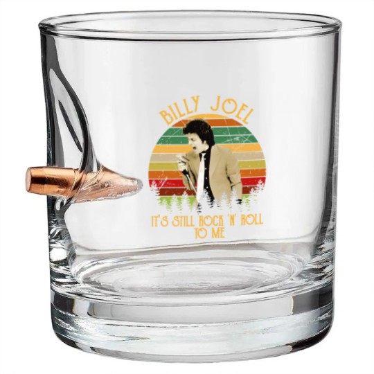 Discover Vintage Billy Tees Joel It's Still Rock and Roll To Me Essential Bullet Whiskey Glasses
