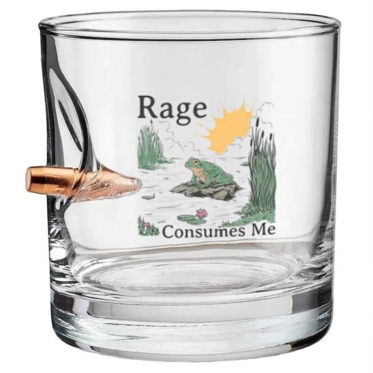 Discover Rage Consumes Me Bullet Whiskey Glasses, Frog Pond Bullet Whiskey Glasses, Meme Frog Bullet Whiskey Glasses, Vintage Style Unisex Bullet Whiskey Glasses