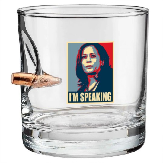 Discover Kamala Harris - Mr. Vice President I'm Speaking Bullet Whiskey Glasses