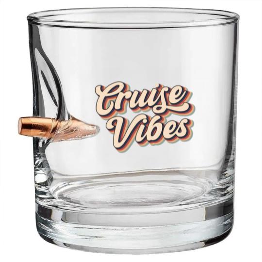 Discover Cruise Vibes Bullet Whiskey Glasses, Friends Summer Vacation Group Gift Bullet Whiskey Glasses, Cruise Bullet Whiskey Glasses