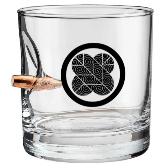 Discover Japanese Family Crest KAMON Symbol Bullet Whiskey Glasses