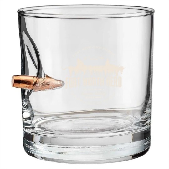 Discover fort worth texas stockyards and rodeo cowboy desig t Bullet Whiskey Glasses
