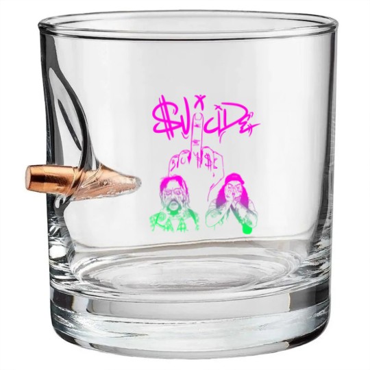 Discover Suicide Boys Graffiti Tag - Suicideboys - Bullet Whiskey Glasses