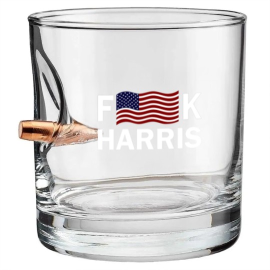 Discover F Kamala Harris Conservative Republican FKH Political Humor Unisex Bullet Whiskey Glasses