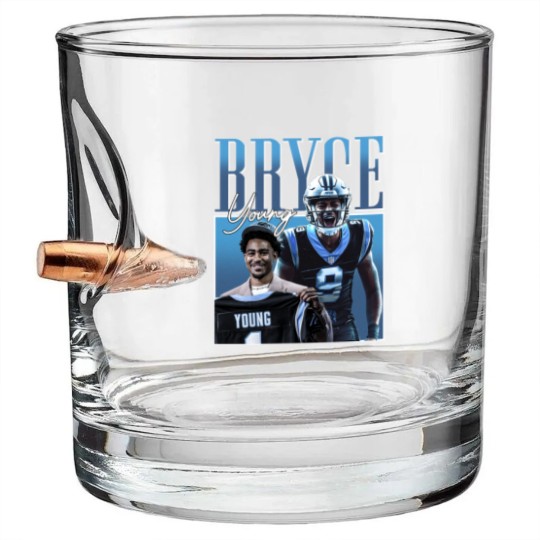Discover Bryce Young Carolina Panthers Bullet Whiskey Glasses