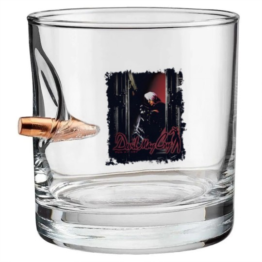 Discover Retro PS2 Devil May Cry - Vintage Y2K Video Game Bullet Whiskey Glasses