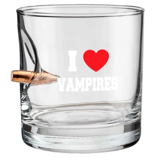 Discover I Love Vampires Bullet Whiskey Glasses