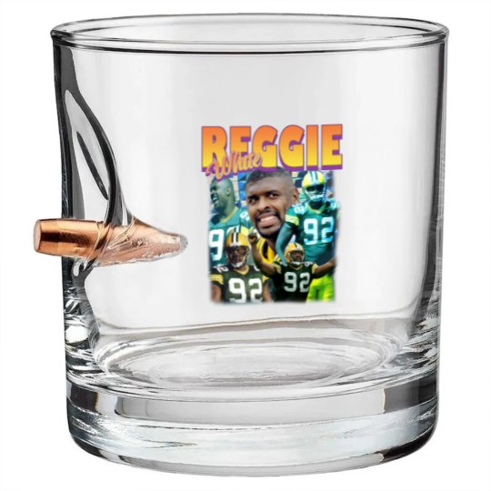 Discover Reggie White Vintage Unisex Bullet Whiskey Glasses, Vintage Reggie White Bullet Whiskey Glasses