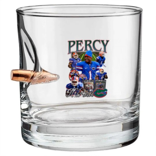 Discover Vintage 90s Graphic Style Percy Harvin Bullet Whiskey Glasses, Percy Harvin Vintage Bullet Whiskey Glasses, American Football Gift