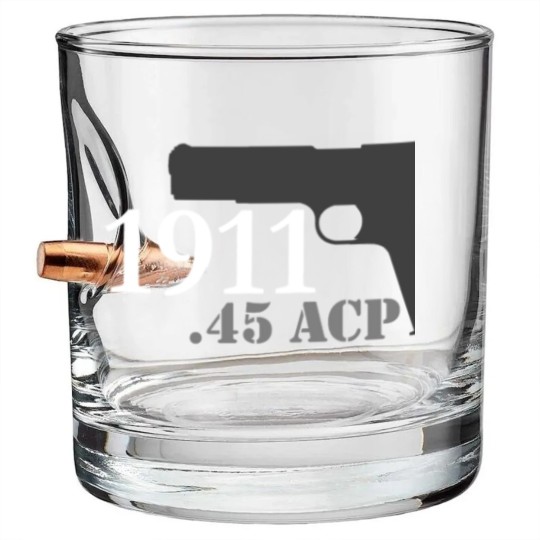 Discover Colt .45 1911 Bullet Whiskey Glasses