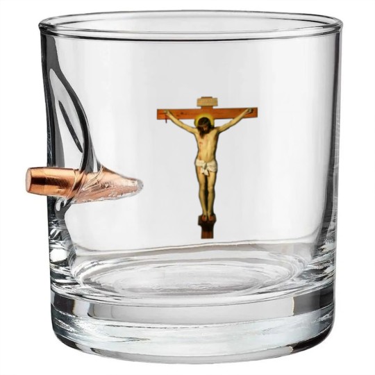 Discover Jesus Crucifix Passion of Christ Bullet Whiskey Glasses