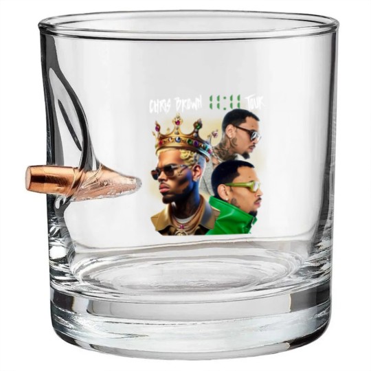 Discover Chris Brown Bullet Whiskey Glasses, Chris Brown 11:11 Tour 2024 Bullet Whiskey Glasses, Chris Brown Breezy Bullet Whiskey Glasses