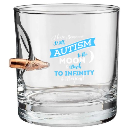 Discover AUTSIM MOM - GRANDPA - GRANDMA - DAD - AUTISM GIFT Bullet Whiskey Glasses