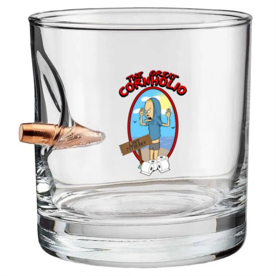 Discover The Great Cornholio (1) Bullet Whiskey Glasses