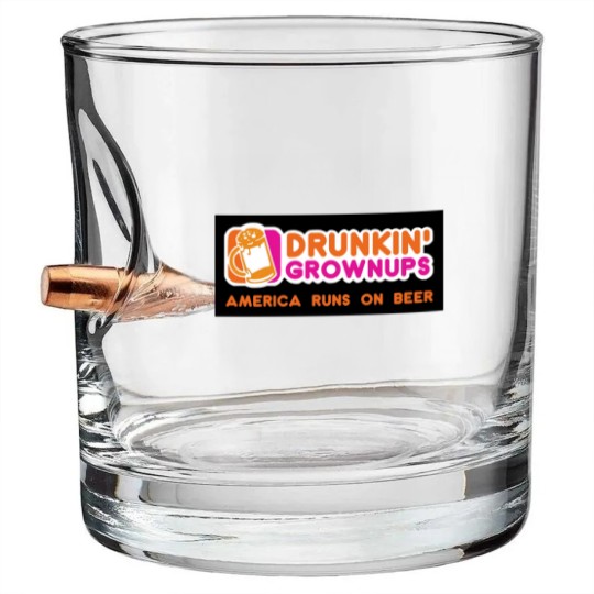 Discover Drunkin Grownups America Version Bullet Whiskey Glasses