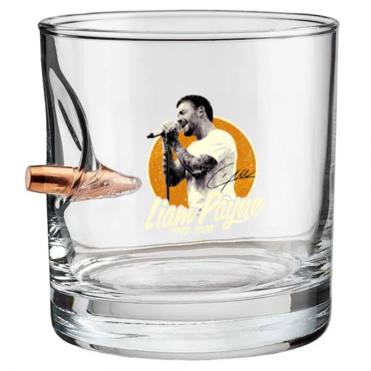 Discover Retro Liam Payne Tribute Bullet Whiskey Glasses, RIP Liam Payne Sweater, Liam Payne 1D Bullet Whiskey Glasses