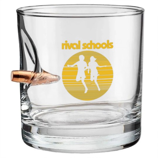 Discover Rival Schools Logo Yellow 17 Bullet Whiskey Glasses