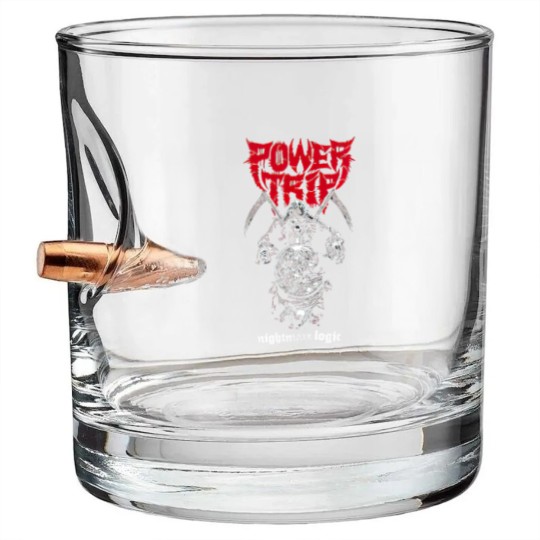 Discover Power Trip Short Sleeve Bullet Whiskey Glasses, Vintage Power Trip Bullet Whiskey Glasses, Retro Power Trip Bullet Whiskey Glasses