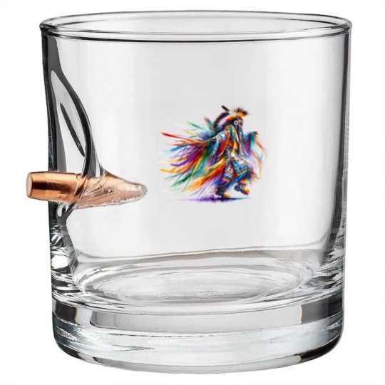 Discover Native American Grass Dancer Bullet Whiskey Glasses