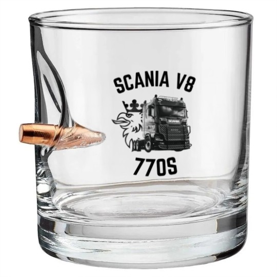 Discover Scania V8 - 770S Bullet Whiskey Glasses